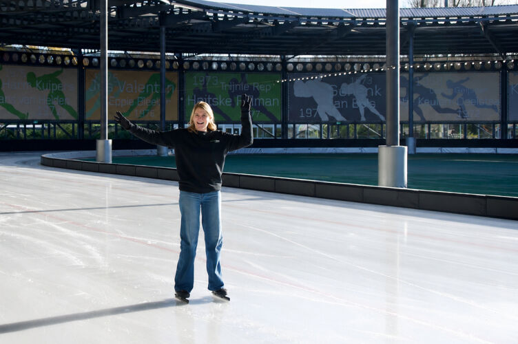 Willeke Waterman op schaatsen