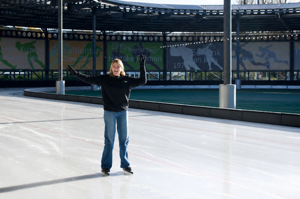 Willeke Waterman op schaatsen